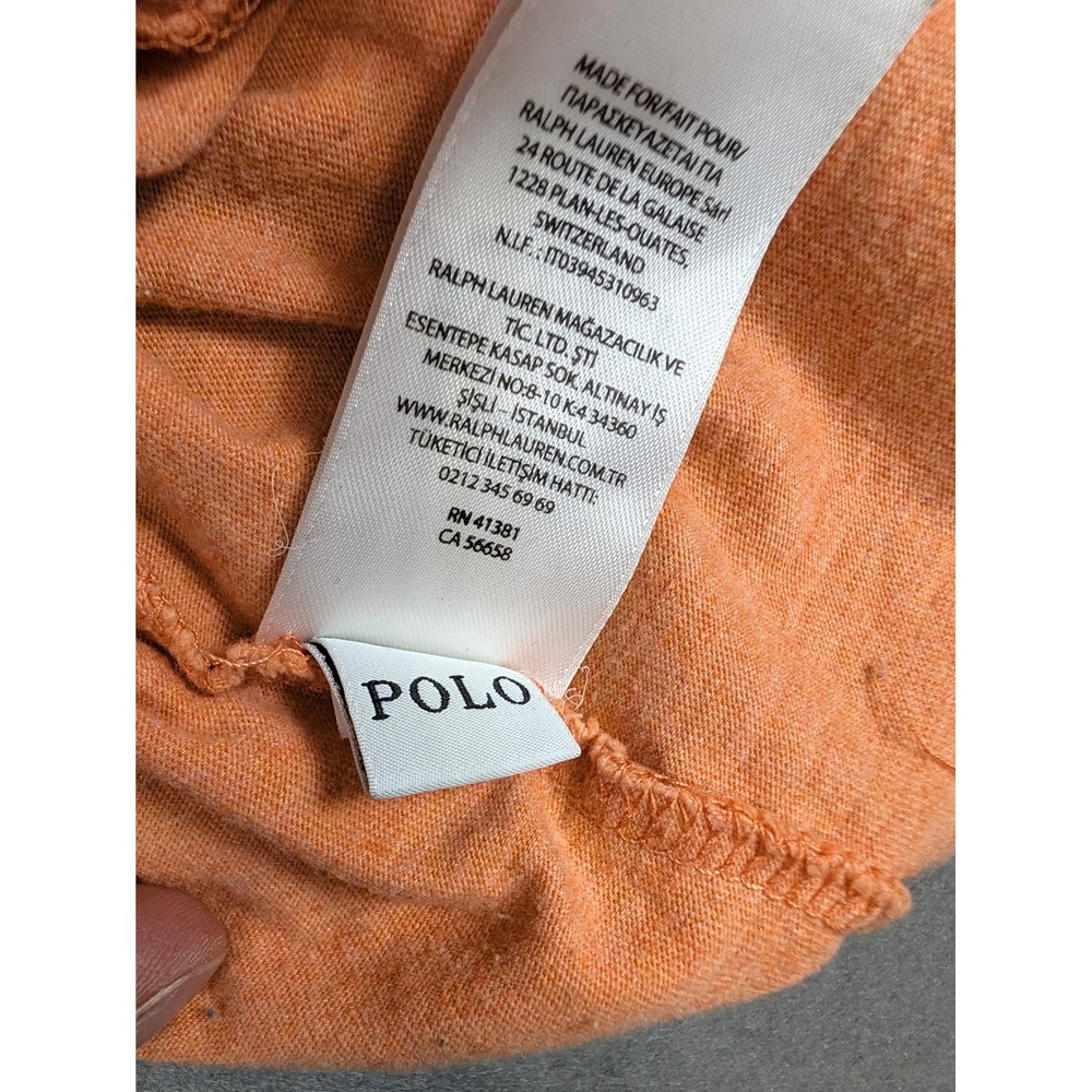 Polo Ralph Lauren Mens Large Peach Heather Short Sleeve Crewneck Pony T-Shirt - Picture 5 of 8